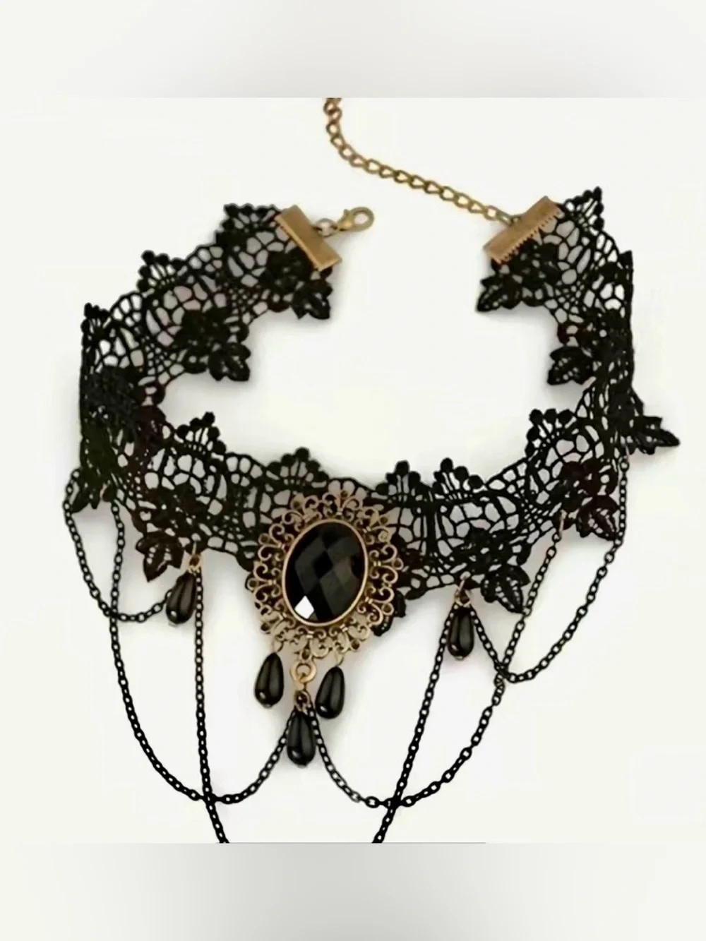 Gothic Victorian Lace Choker Vampire Halloween Necklace